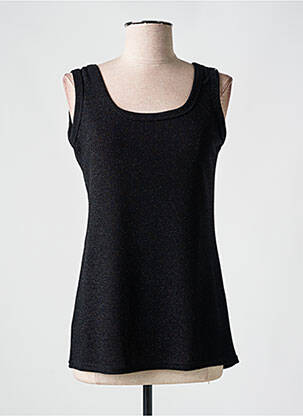 Top stretch sans manche noir ALMA MATER femme