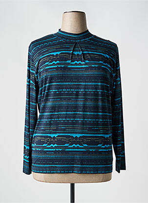 T-shirt manches longues manches longues bleu CLAUDE DE SAIVRE femme