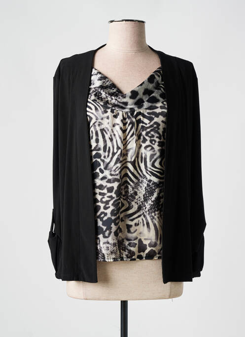 Top stretch manches 3/4 noir FOSBY femme