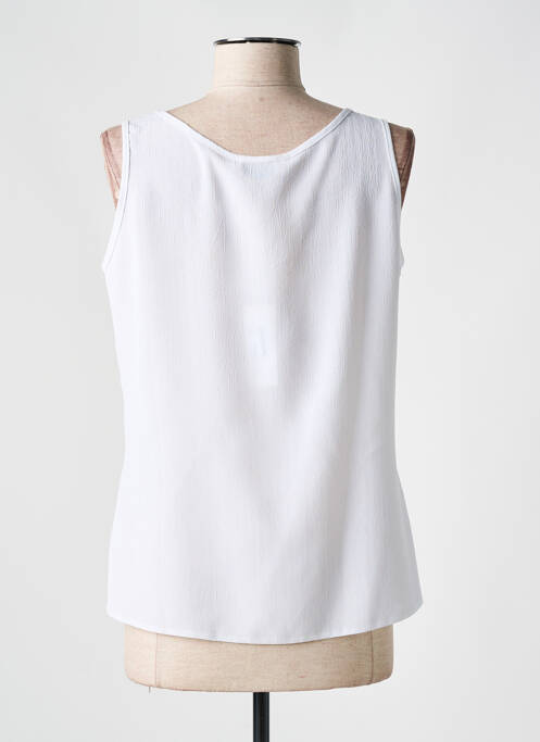 Top coupe fluide sans manche blanc FOSBY femme
