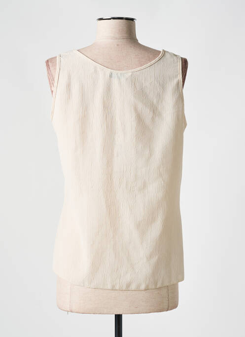 Top coupe fluide sans manche beige FOSBY femme