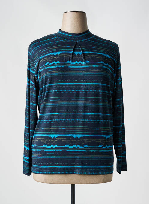 T-shirt manches longues manches longues bleu CLAUDE DE SAIVRE femme