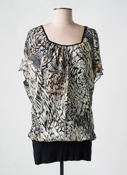 Tunique manches courtes noir ZANTE pour femme