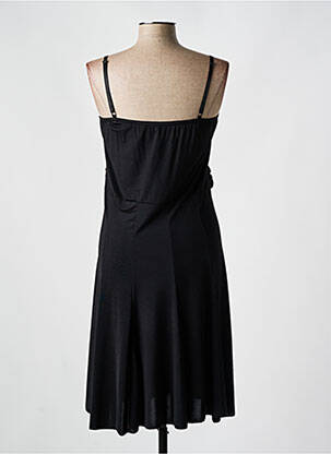 Robe mi-longue coupe cintrée fines bretelles noir OCCO PARIS femme