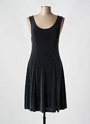 Robe mi-longue sans manche sans manche noir ALMA MATER femme