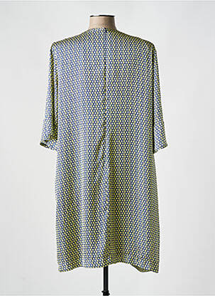 Robe mi-longue coupe fluide manches 3/4 jaune REVER MILE femme