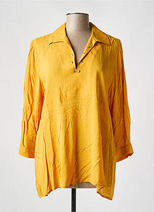 Tunique manches longues col v jaune KAKIE femme