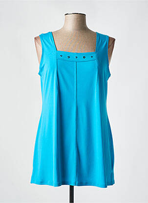 Tunique sans manche coupe cintrée bleu TELMAIL femme