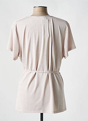 T-shirt stretch manches courtes beige NAYAT femme