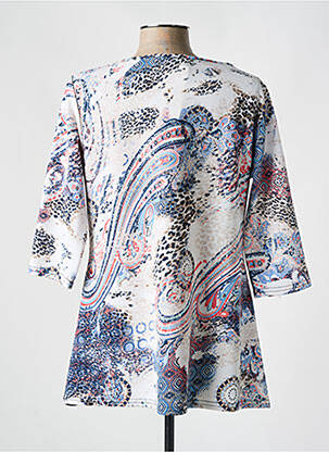 Tunique manches courtes coupe cintrée bleu HALOGENE femme