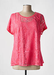 T-shirt coupe cintrée manches courtes rose BARBARA LEBEK femme