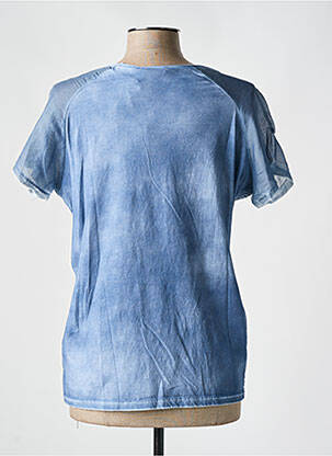 T-shirt stretch manches courtes bleu CPM femme