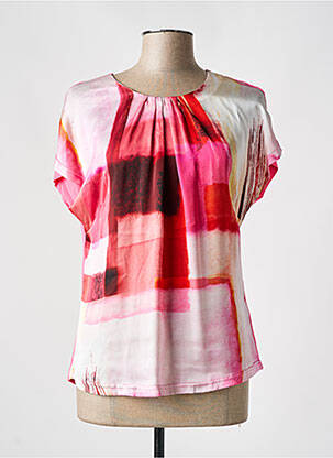 T-shirt stretch manches courtes rose BARBARA LEBEK femme