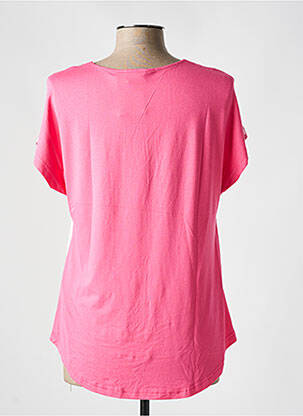 T-shirt stretch manches courtes rose BARBARA LEBEK femme