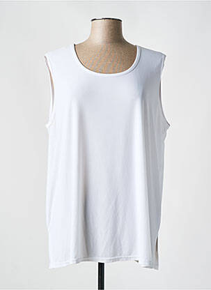 Débardeur stretch sans manche blanc DEOMINO femme