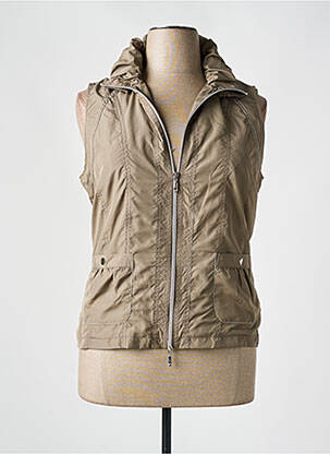 Gilet sans manche poches marron HAJO femme