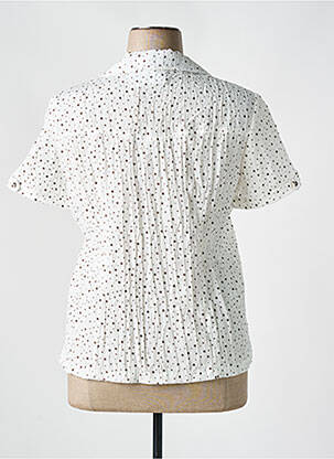 Chemisier coupe cintrée manches courtes beige NIKI PARIS femme