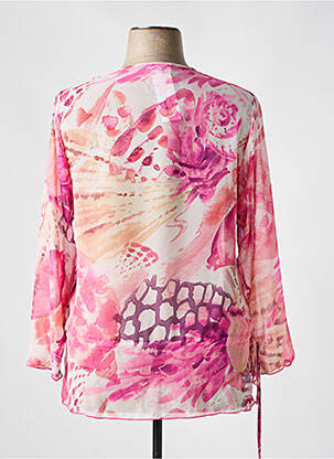 Tunique manches longues légère et transparente rose CLAUDE DE SAIVRE femme