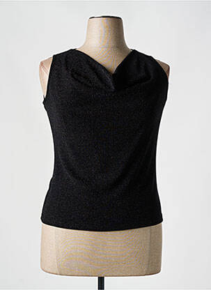 Top stretch sans manche noir HONEY MOON femme