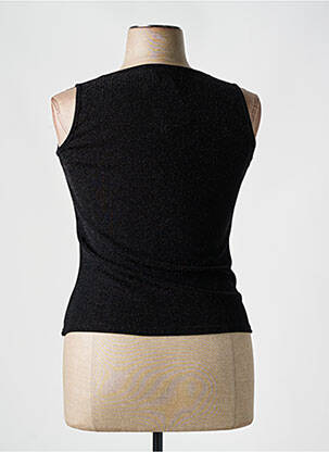Top stretch sans manche noir HONEY MOON femme