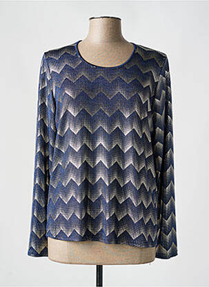 Top bleu UN TEMPS POUR ELLE pour femme