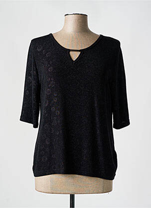 T-shirt noir HALOGENE pour femme