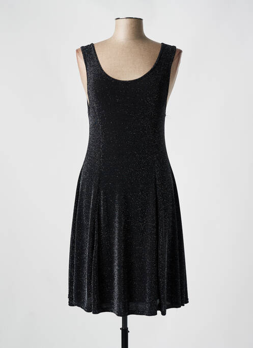 Robe mi-longue sans manche sans manche noir ALMA MATER femme