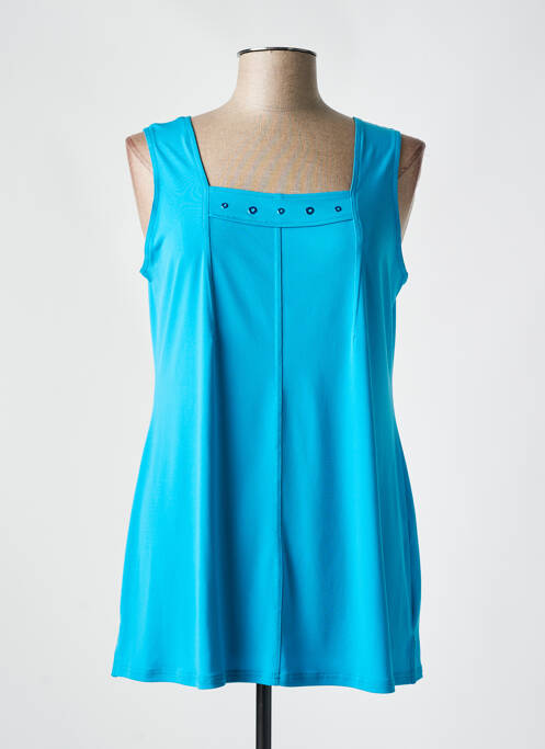 Tunique sans manche coupe cintrée bleu TELMAIL femme