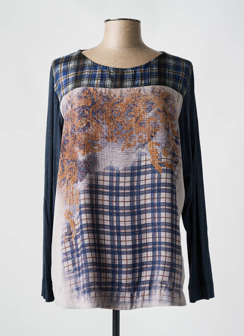 Top bleu FRANCK ANNA pour femme