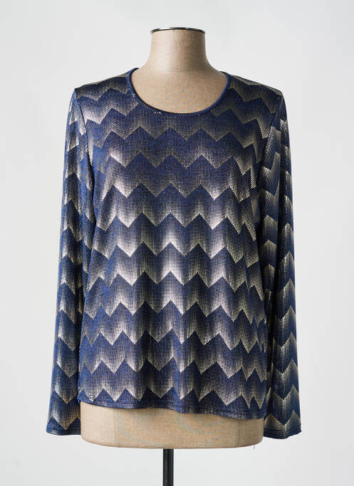 Top bleu UN TEMPS POUR ELLE pour femme