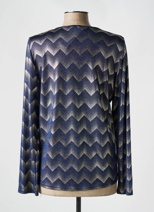 Top bleu UN TEMPS POUR ELLE pour femme