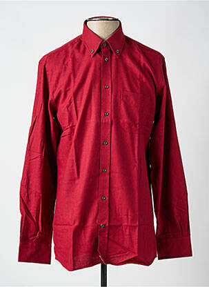 Chemise manches longues manches longues rouge CHATEL homme