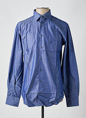 Chemise manches longues manches longues bleu CHATEL homme
