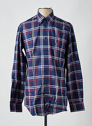 Chemise manches longues manches longues bleu CHATEL homme