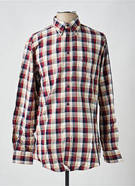 Chemise manches longues poches rouge CHATEL homme