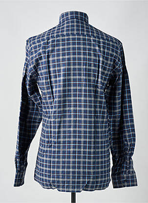 Chemise manches longues manches longues bleu CHATEL homme