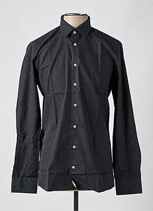 Chemise manches courtes coupe cintrée noir CHATEL homme