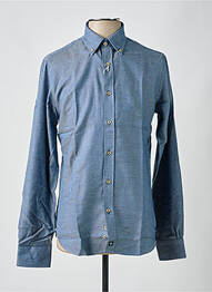 Chemise manches longues manches longues bleu BLUSALINA homme