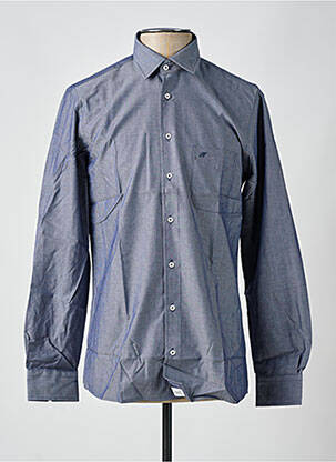 Chemise manches longues manches longues bleu CHATEL homme