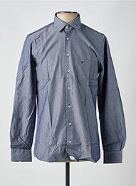 Chemise manches longues poches bleu CHATEL homme