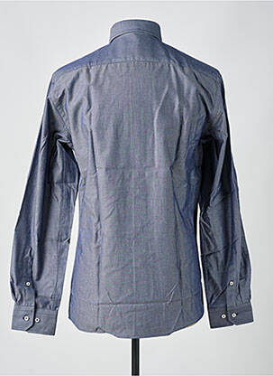 Chemise manches longues manches longues bleu CHATEL homme