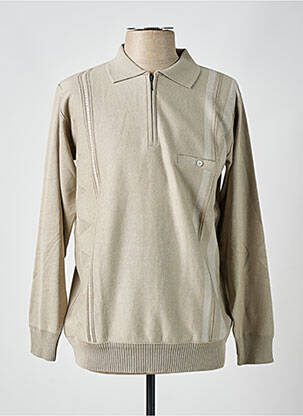 Pull tissage chiné manches longues gris BERAC homme
