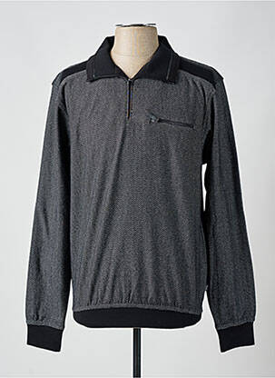 Sweat-shirt stretch manches longues gris HAJO homme