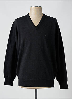 Pull col v manches longues noir I.ODENA homme