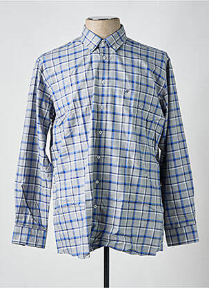Chemise manches longues manches longues bleu CHATEL homme
