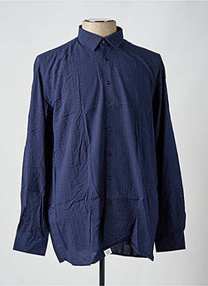 Chemise manches longues imprimé fantaisie bleu CHATEL homme