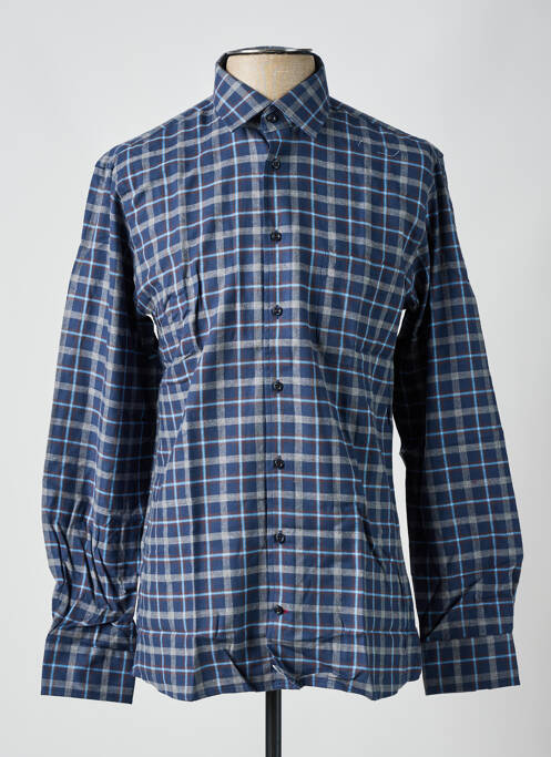 Chemise manches longues manches longues bleu CHATEL homme