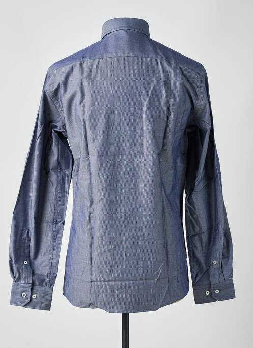Chemise manches longues manches longues bleu CHATEL homme
