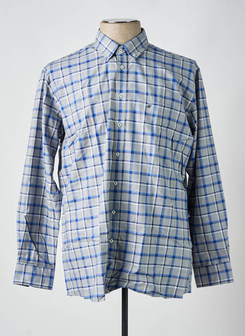 Chemise manches longues manches longues bleu CHATEL homme