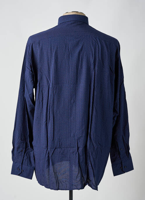 Chemise manches longues imprimé fantaisie bleu CHATEL homme